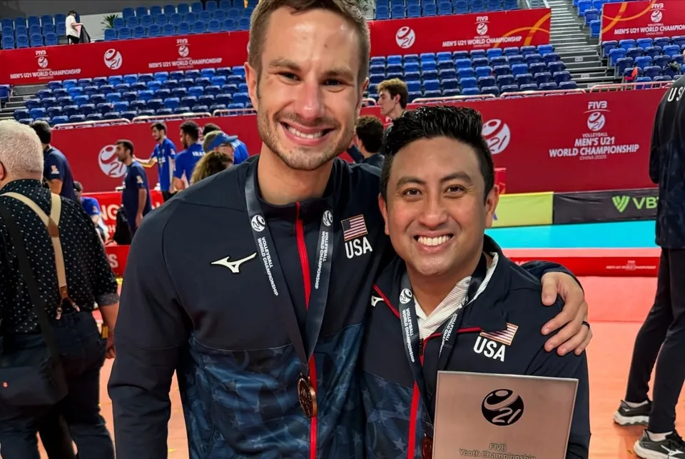 Alex Hurlburt with USA Volleyball at the FIVB U21 World Championship